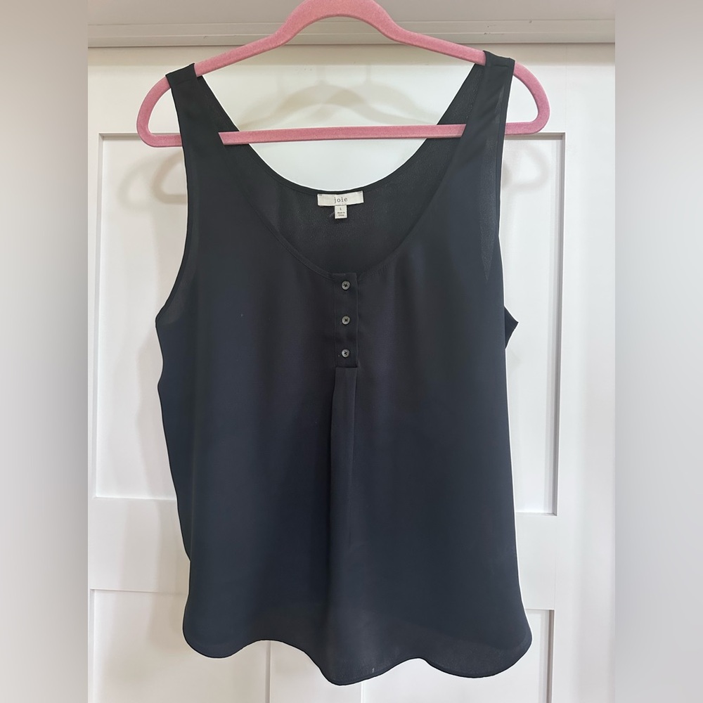 Joie black silky tank top. NWOT